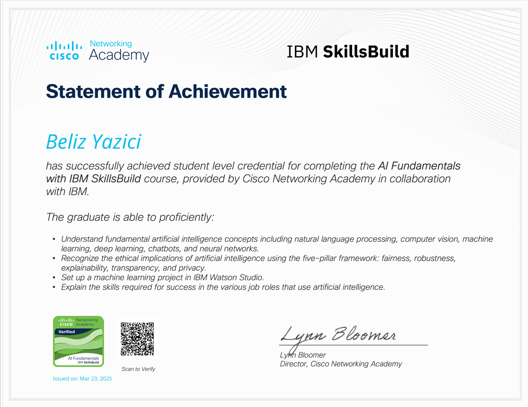 AI Fundamentals Certificate